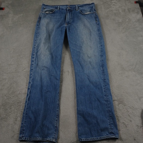 Vintage Polo Ralph Lauren Jeans Mens 36x32 Blue Denim Straight Preppy - Picture 1 of 9